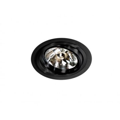 Lampa sufitowa wpuszczana techniczna STAN AZ2811 czarna okrągła,  ruchoe źródło światłą