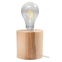 LAMPA STOŁWA  SALGADO LAMPA BIURKOWA NATURALNE DREWNO MINIMALISTYCZNA W STYLU SKANDYNAWSKIM SL.0674 SOLLUX