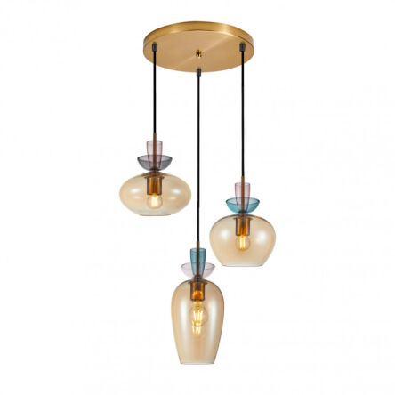 Lampa wisząca Fanda PND-31882-3A-GD-AMB Italux
