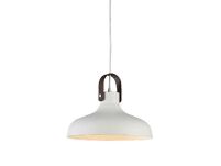 Lampa wisząca Tessio 30 AZzardo AZ1289  z metalu oraz skóry, klosz ma kolor biały nowoczesna - 2