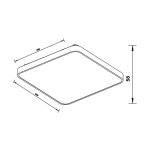 PLAFON KWADRATOWY ZUMA LINE SIERRA CEILING 12100006-GD złoty METAL - 2