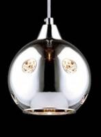 Lampa wisząca Martin MDM1671/1 Italux styl nowoczesny lampa ma kolor chromu klosz jest kulisty