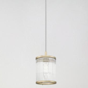 Lampa wisząca SERGIO P0528-01F-V6AC ZumaLine Stylowa złota + szkło 