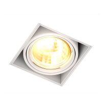 PLAFON lampa wewnętrzna ZUMA LINE ONEON DL 50-1 SPOT 94361-WH Z ALUMINIUM W KOLORZE białym  NOWOCZESNY  