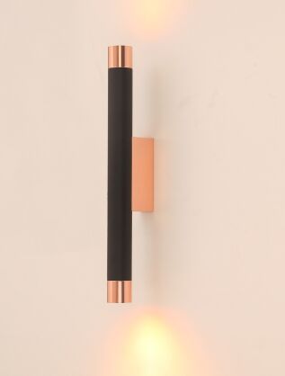 Kinkiet Q Parette Nero / Rose Gold ORLICKI DESIGN Tuba różowe złoto + czarny
