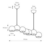 Lampa wisząca Cupolo 1L 7xE14 109168 Markslojd chrom 7xØ15cm linia - 2