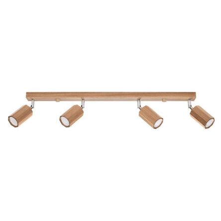 Lampa sufitowa ZEKE SL.1031 Sollux Lighting drewniana 4x GU10 listwa