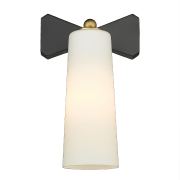 Kinkiet BOW W01169BK Cosmo Light klasyczny biały szklany klosz E27