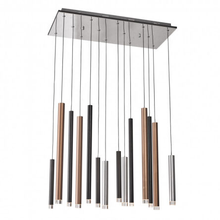 Lampa wisząca  Reyna MD17077-14B metalowe rurki prostokątna podstawa 