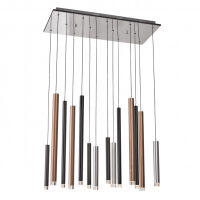 Lampa wisząca  Reyna MD17077-14B metalowe rurki prostokątna podstawa 