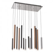 Lampa wisząca  Reyna MD17077-14B metalowe rurki prostokątna podstawa 