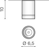 Lampa sufitowa techniczna Plafon BILL 10W AZ3375 AZzardo okrągła oprawa w kolorze białym tuba - 3