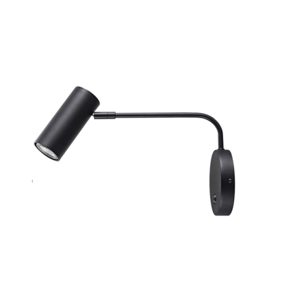 KINKIET ZUMA LINE TUBO 20034-BK Aluminium / Czarny / GU10