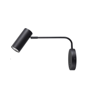 KINKIET ZUMA LINE TUBO 20034-BK Aluminium / Czarny / GU10