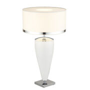 Lampa stołowa LORENA 357 Argon BIAŁA szklana podstawa wysokość 75 cm elegancka