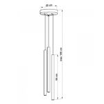 LAMPA WISZĄCA PASTELO 3P Biała Rura Walec Led SOLLUX  Lampa Ścienna NOWOCZESNY stal  SL.0467 metalowa lampa  - 4