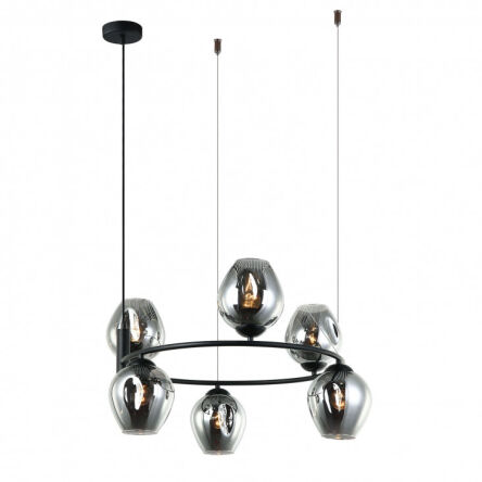 Lampa wisząca ROXANE MDM-4045-6 BK+SG Italux Designerska nowoczesna