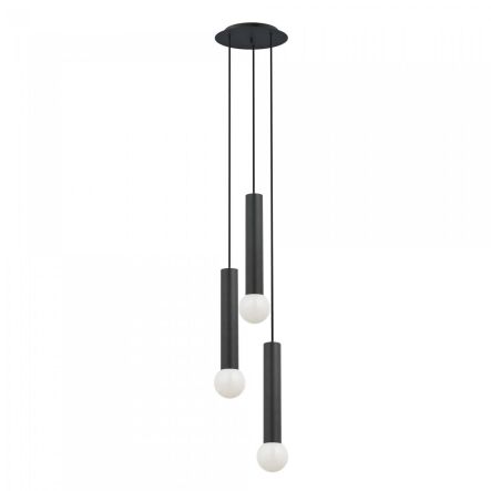 Lampa wisząca Baton III 3xE27 czarna 7856
