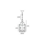 Lampa wisząca New York P03427CH COSMO Light kształtem przypomina latarnię wykonana w stylu nowojorskim - 5