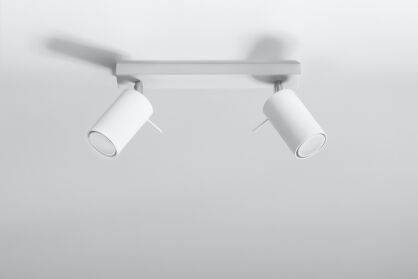 Efektowna lampa sufitowa listwa RING 2 biały SL.0088 SOLLUX LIGHTING nowoczesny klosze tuby