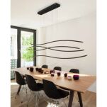 Lampa wisząca WAVES AZ2913 nowoczesny styl kolor baiały aluminiowa 4 ledowe fale - 4