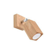 KINKIET KEKE DĄB SL.1035 SOLLUX LIGHTING REFLEKTOR DREWNIANY