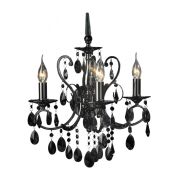 Kinkiet Barocco Black MB72709-3B Italux  czarna kryształki styl pałacowy elagancki