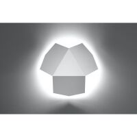 Kinkiet TRE Biały SOLLUX  Lampa Ścienna NOWOCZESNY stal  SL.0424 metalowa lampa 