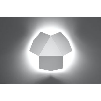 Kinkiet TRE Biały SOLLUX  Lampa Ścienna NOWOCZESNY stal  SL.0424 metalowa lampa 