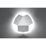 Kinkiet TRE Biały SOLLUX  Lampa Ścienna NOWOCZESNY stal  SL.0424 metalowa lampa 