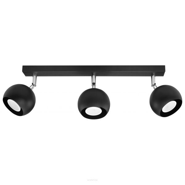PLAFON OCULARE 3 Czarny  SOLLUX  Lampa Ścienna NOWOCZESNY stal  SL.0445 metalowa lampa  SOLLUX LIGHTING