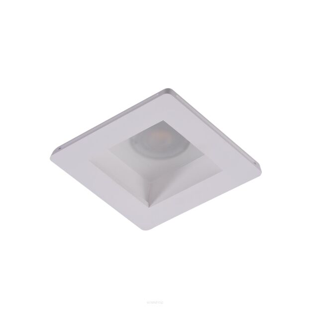 Lampa sufitowa wpustowa HERA GIPS SQUARE M WH biała minimalistyczyna