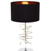 Lampa stołowa  MILARI LDT 5530 (BK+CHR) Lumina Deco elegancka