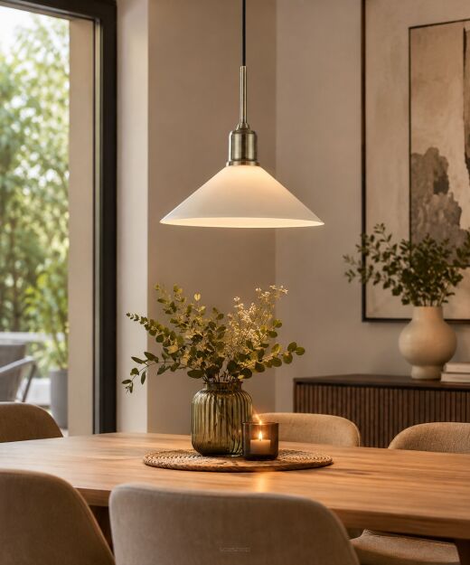 Lampa wisząca Vela 1L E27 108867 Markslojd antyczny mosiądz/biała Ø25cm