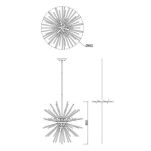 LAMPA WISZĄCA URCHIN FASCYNUJĄCA FORMA  ROZŁOŻYSTA nowoczesna hipnotyzująca  JEŻ zumaline P0491-09F-F4AN - 3