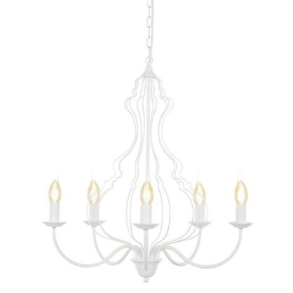 Lampa wisząca MARGARET 6330 Nowodvorski Biała klasyczna metalowa