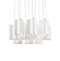 Lampa wisząca Żyrandol Compo Sp10 208053 NOWOCZESNY IP20 SZKŁO Ideal Lux oprawa wisząca w kolorze białym