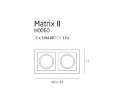 Lampa sufitowa oprawa wpuszczana  Oprawa podtynkowa Matrix H0060 Maxlight biała ar111 - 2