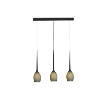 Lampa wisząca IZZA 3 AZzardo AZ2323 klosze ze szkła o wykończeniu oliwkowym nowoczesna elegancka 　