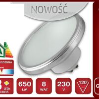 Żarówka LED ES111 8W 230V 4000K  barwa neutralna 