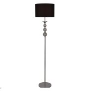 Lampa podłogowa Rea RLL93163-1B Zuma Line czarny okrągły abażur podstawa chromowana kryształowe kule