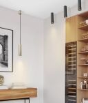 Lampa wisząca Azzardo LOCUS L Pedant AZ3128 czarna tuba z marszczeniem - 2