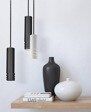 Lampa wisząca Azzardo LOCUS L Pedant AZ3128 czarna tuba z marszczeniem - 3