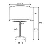 Lampa stołowa KARIN 4342 Argon klasyczna czarna 44 cm - 2
