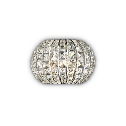 Kinkiet Calypso AP2 Ideal Lux  044163  Elementy dekoracyjne są w ciętego kryształu rama w kolorze chromu kulisty klosz