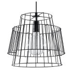 Lampa wisząca GATE CZARNA SL.0663 NOWOCZESNY DRUCIANY ABAŻUR SOLLUX  - 2