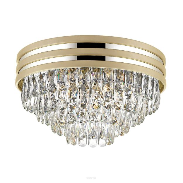 Plafon NAICA C0525-05A-V6B5 Zuma Line elegancki kryształki złoty srebrny