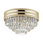 Plafon NAICA C0525-05A-V6B5 Zuma Line elegancki kryształki złoty srebrny