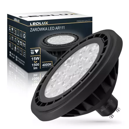 Żarówka LED GU10 ES111 AR111 BLACK 15W = 140W 1500lm 4000K biała neutralna