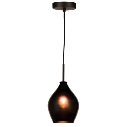 Lampa wisząca Kuala Lumpur - P01557BK pojedynczy zwis o opływowym kształcie kolor czarny